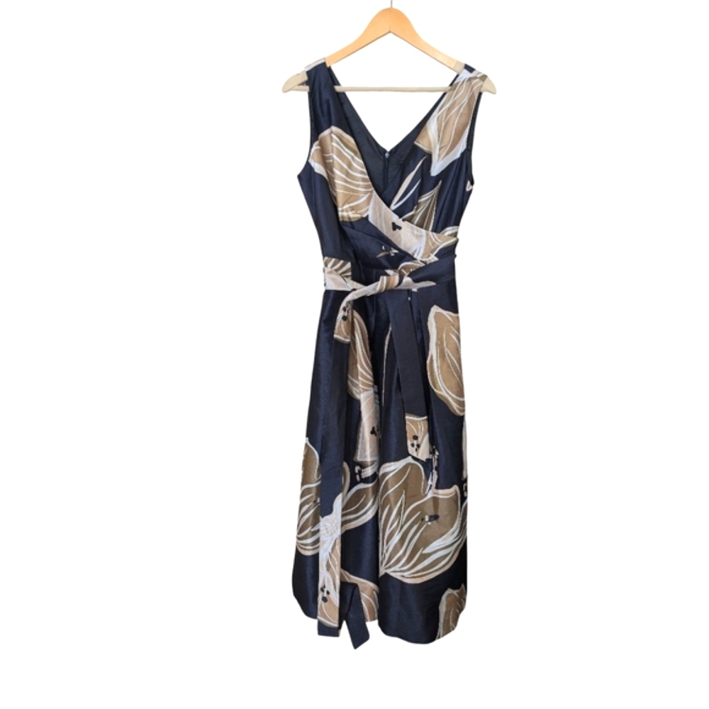 NEW...Donna Karan New York Faux Wrap Tie Waist Cocktail Dress.. Size 12 - Picture 5 of 9